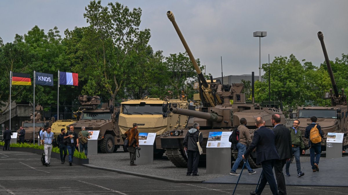 Latest military vehicles on display at the Eurosatory Defense and Security expo, in Paris-Nord Villepinte exhibition center, Seine-Saint-Denis, France, June 21, 2024. (AFP File Photo)