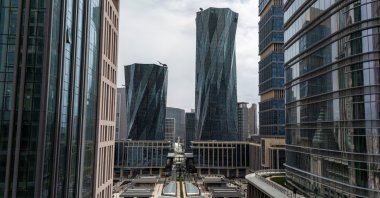 A drone view shows the Istanbul Financial Center in Istanbul, Türkiye, April 3, 2026. (Reuters Photo)