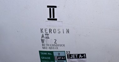 A kerosene depot is pictured at the airport in Duesseldorf, Germany, May 21, 2026. (AFP Photo)