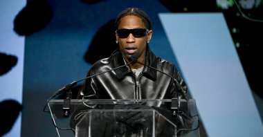Travis Scott speaks onstage at the Fashion Scholarship Fund annual gala at the Glasshouse in New York City, U.S., March 23, 2026. (Getty Images Phoot)