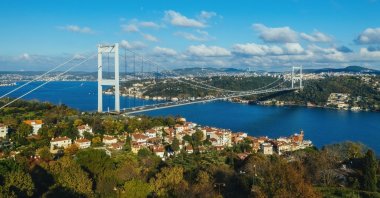 An aerial view of the July 15 Martyrs Bridge, Istanbul, Türkiye. (Shutterstock Photo)
