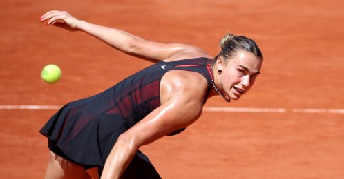 Belarus' Aryna Sabalenka during her Women's 3rd round match against Australia's Daria Kasatkina at the French Open Grand Slam tennis tournament at Roland Garros, Paris, France, May 30, 2026. (EPA Photo)