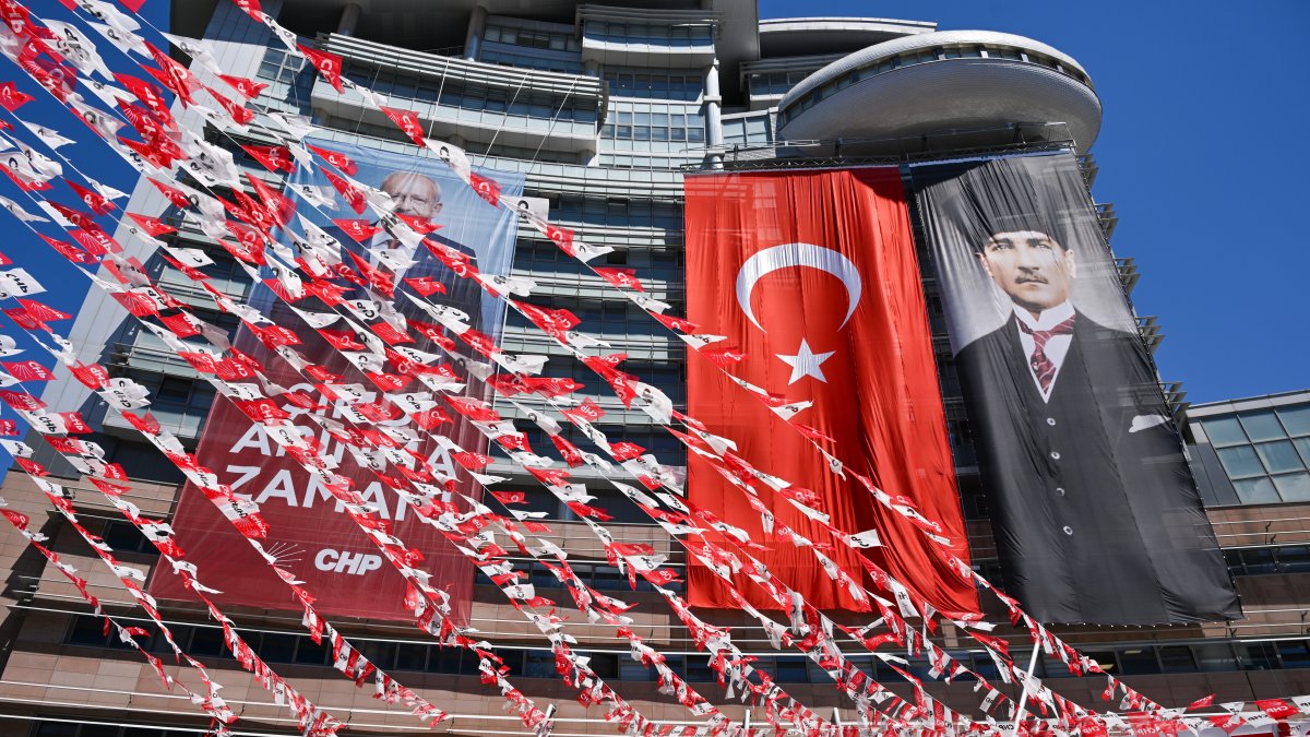 Exterior of the CHP headquarters in Ankara, Türkiye, May 30, 2026. (İHA Photo) 