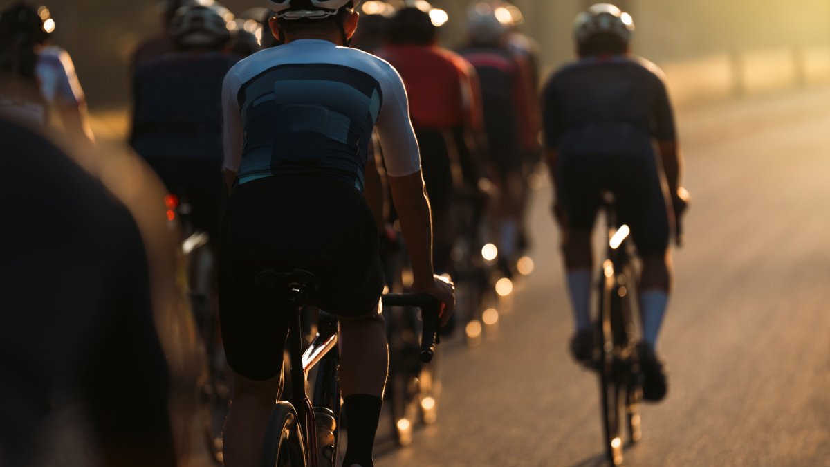 A group of cyclers training together. (Shutterstock Photo)
