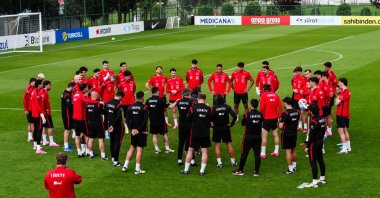 The Turkish national football team trains ahead of a friendly against North Macedonia as part of its preparations for the 2026 FIFA World Cup, Istanbul, Türkiye, May 29, 2026. (AA Photo)