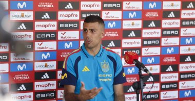 Spanish national team player Rodri attends the media day at the Soccer City of Las Rozas, Madrid, Spain, June 1, 2026. (EPA Photo)