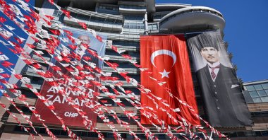 Exterior of the CHP headquarters in Ankara, Türkiye, May 30, 2026. (İHA Photo) 