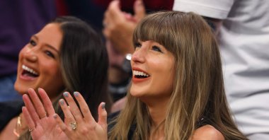 Singer Taylor Swift attends game 3 between the New York Knicks and the Cleveland Cavaliers in the NBA Eastern Conference Finals, Cleveland, Ohio, U.S., May 23, 2026. (AF Photo)