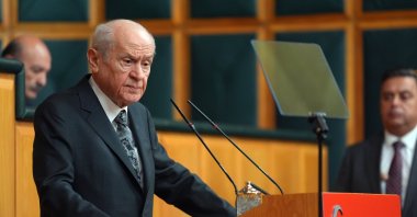 MHP Chair Devlet Bahçeli addresses the parliamentary group meeting of his party, Ankara, Türkiye, June 2, 2026. (AA Photo)
