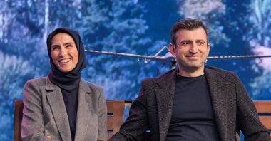 Sümeyye Erdoğan Bayraktar and Selçuk Bayraktar attend an event, Istanbul, Türkiye, Dec. 28, 2025. (AA Photo)