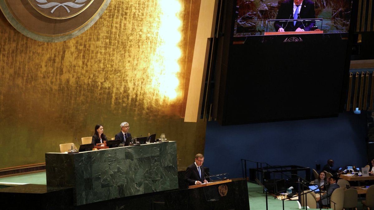 German Foreign Minister Johann Wadephul speaks at the 84th plenary meeting in the General Assembly Hall at U.N. headquarters in New York City, U.S., June 1, 2026.  (Reuters Photo)