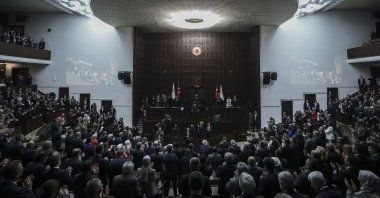 President Recep Tayyip Erdoğan addresses a parliamentary group meeting of AK Party, Ankara, Türkiye, May 20, 2026. (AA Photo)