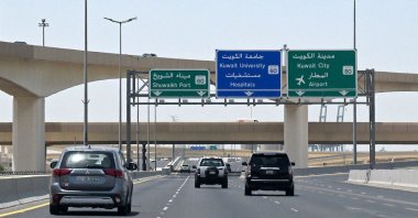 Vehicles drive along the major highway in Kuwait City, June 3, 2026. (AFP Photo)
