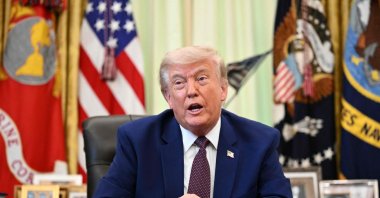 U.S. President Donald Trump speaks to the press in the Oval Office of the White House in Washington, D.C., June 3, 2026. (AFP Photo)