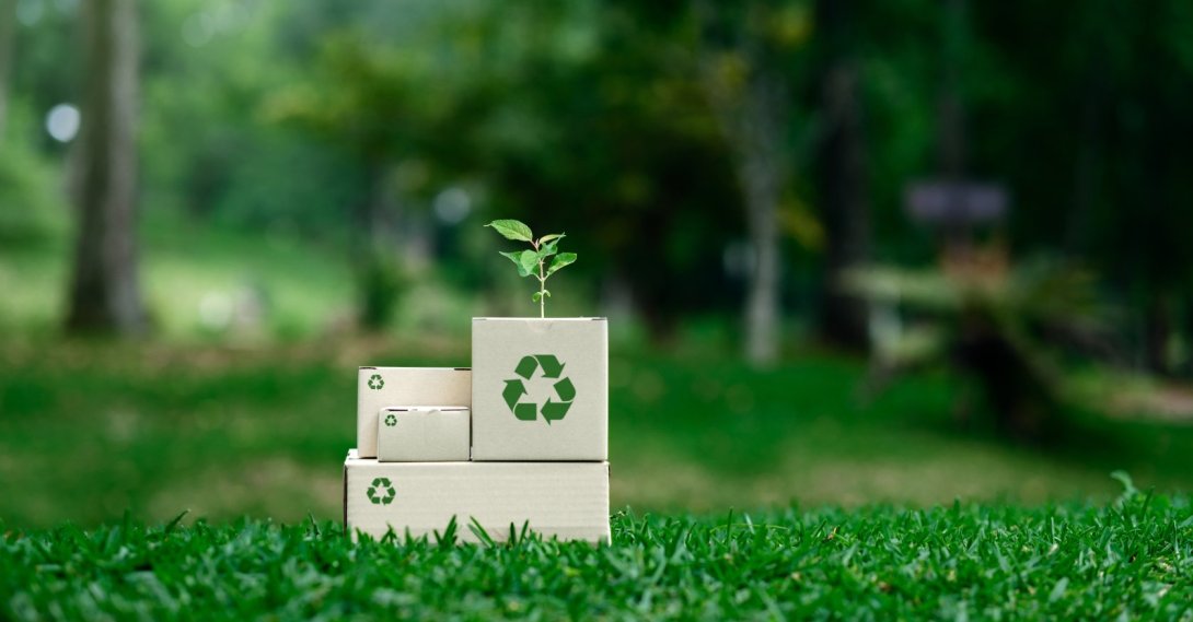 Environmentally friendly packaging, recycling, reducing, reusing, environmental assortment. (Shutterstock Photo)
