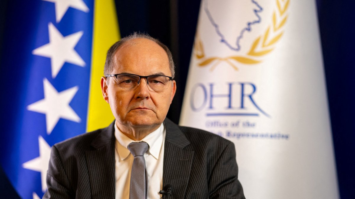 Bosnia's international High Representative Christian Schmidt looks on during an interview with Reuters, Sarajevo, Bosnia-Herzegovina, Oct. 10, 2023. (Reuters File Photo)