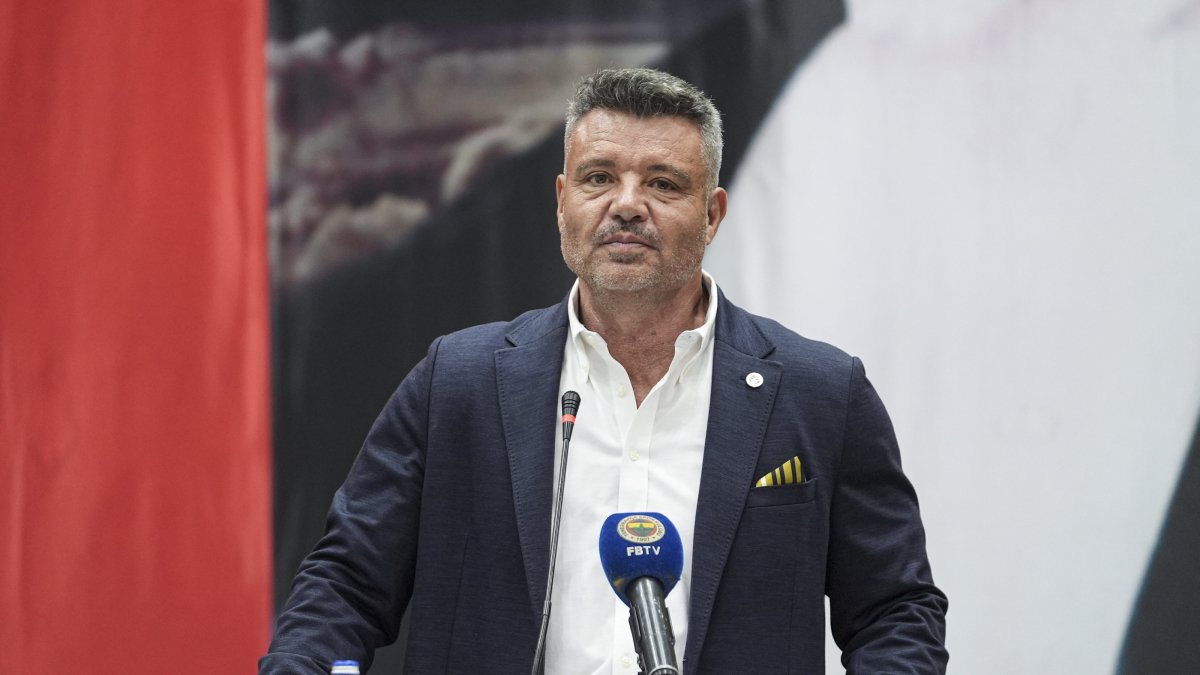 Fenerbahçe President Sadettin Saran speaks during the club’s traditional Eid al-Adha greeting ceremony held at the Fenerbahçe Faruk Ilgaz Facilities, Istanbul, Türkiye, May 30, 2026. (AA Photo)
