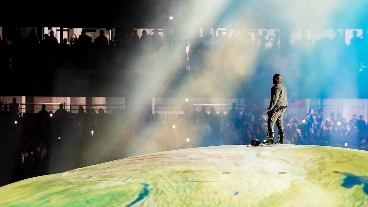U.S. rapper and producer Kanye West performs on stage during a concert at the Ataturk Olympic Stadium, Istanbul, Türkiye, May 30, 2026. (AA Photo)
