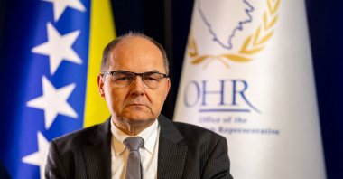Bosnia's international High Representative Christian Schmidt looks on during an interview with Reuters, Sarajevo, Bosnia-Herzegovina, Oct. 10, 2023. (Reuters File Photo)