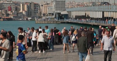 People are seen walking in Eminönü neighborhood of Istanbul on the last day of Eid holiday, Türkiye, June 1, 2026. (DHA Photo)
