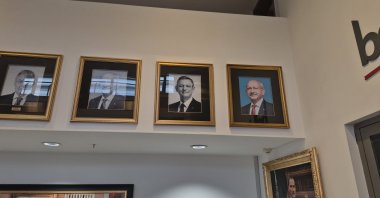 Kemal Kılıçdaroğlu's portrait is rehung at CHP headquarters after a court ruling restored him to the leadership of Türkiye's main opposition Republican People's Party (CHP), Ankara, Türkiye, June 25, 2026. (IHA Photo)