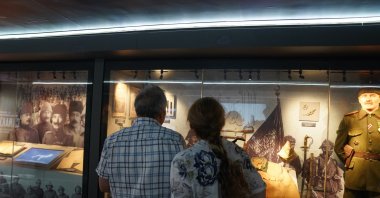Visitors explore the Çanakkale Wars Mobile Museum, Çanakkale, Türkiye, June 3, 2026. (AA Photo)