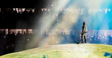 U.S. rapper and producer Kanye West performs on stage during a concert at the Ataturk Olympic Stadium, Istanbul, Türkiye, May 30, 2026. (AA Photo)