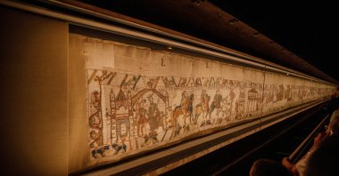 Detail of the Bayeux Tapestry depicting the Norman invasion of England in the 11th Century, Bayeux, France, Aug. 25, 2022. (Shutterstock Photo)