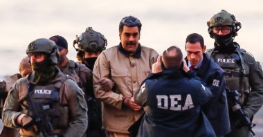 Captured Venezuelan President Nicolas Maduro arrives at the Downtown Manhattan Heliport, as he heads toward the Daniel Patrick Manhattan United States Courthouse for an initial appearance to face U.S. federal charges including narcoterrorism, conspiracy, drug trafficking, money laundering and others, New York City, U.S., Jan. 5, 2026. (Reuters Photo)