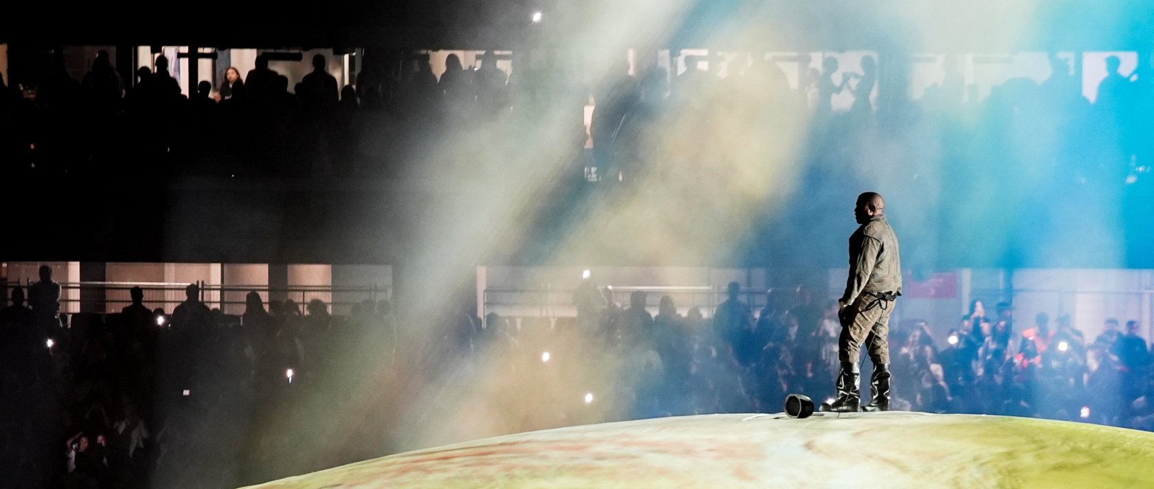 U.S. rapper and producer Kanye West performs on stage during a concert at the Ataturk Olympic Stadium, Istanbul, Türkiye, May 30, 2026. (AA Photo)