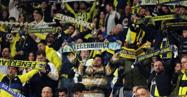 Fans and supporters of Fenerbahçe during the Süper Lig match against Kasimpaşa at Chobani Stadium, Istanbul, Türkiye, April 5, 2026. (Getty Images Photo)