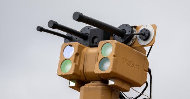 The Alka laser weapon system is seen at an undisclosed location, Feb. 2, 2026. (AA Photo)