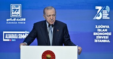 President Recep Tayyip Erdoğan speaks at the 3rd Global Islamic Economy Summit, Istanbul, Türkiye, June 6, 2026. (AA Photo)