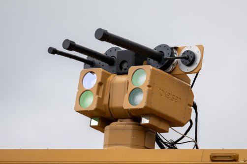 The Alka laser weapon system is seen at an undisclosed location, Feb. 2, 2026. (AA Photo)
