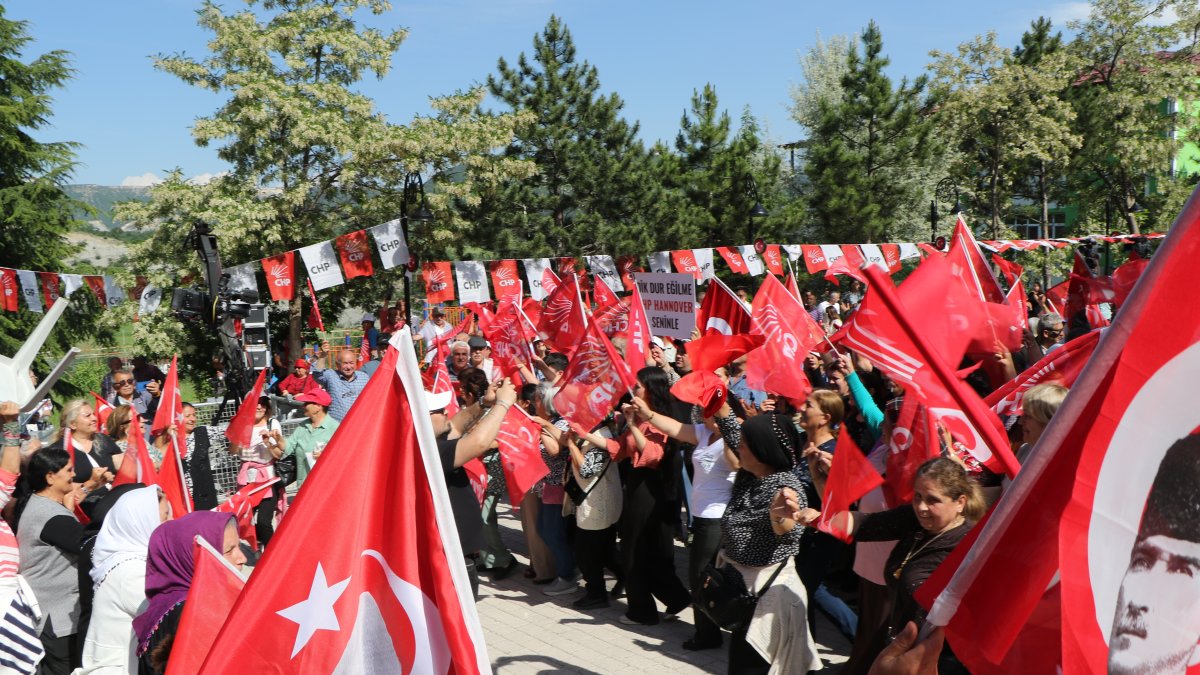 CHP supporters wave party's flags at an event in Tokat, northern Türkiye, July 5, 2026. (DHA Photo)