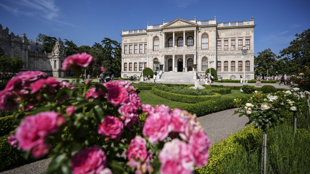 A general view of the Dolmabahçe Palace from its gardens, Istanbul, Türkiye, June 7, 2026. (AA Photo)