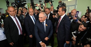 Armenian Prime Minister Nikol Pashinyan casts a ballot, Yerevan, Armenia, July 7, 2026. (Reuters Photo)