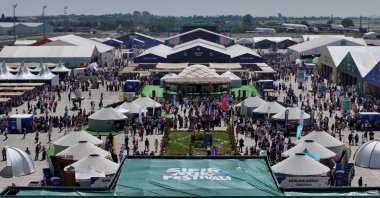 Visitors attend the Zero Waste Festival at Atatürk Airport, Istanbul, Türkiye, June 6, 2026. (AA Photo)