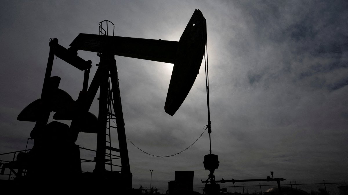 A pump jack operates near a crude oil reserve in the Permian Basin oil field near Midland, Texas, U.S. Feb. 18, 2025. (Reuters Photo)