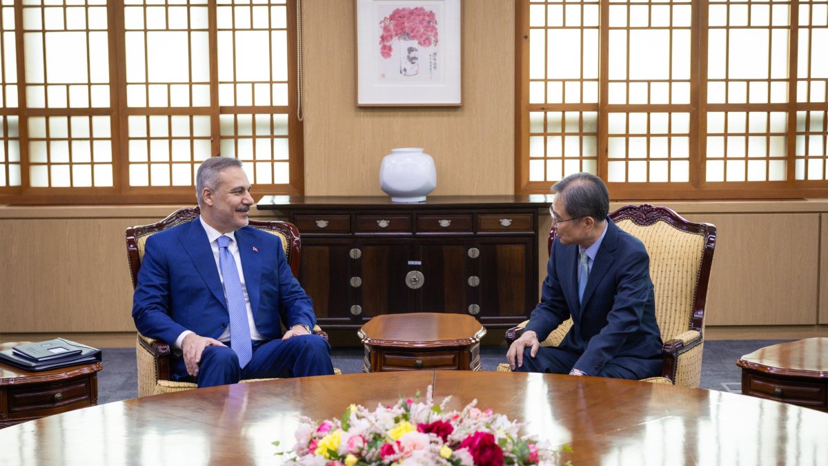 Foreign Minister Hakan Fidan met with South Korean Foreign Minister Cho Hyun during his visit to South Korea, Seoul, South Korea, June 4, 2026. (AA Photo)
