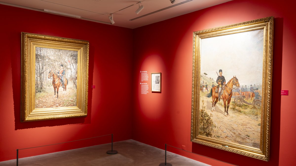 A general view of the exhibition “The Aesthetic Memory of Ottoman Modernization: The Art of Halil Paşa and the Artistic Milieu of the Period” at Pera Museum, Istanbul, Türkiye. (Photo courtesy of Pera Museum)