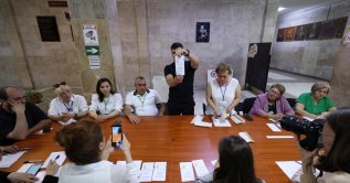 Members of an electoral commission count votes after polling stations closed in a parliamentary election in Yerevan, Armenia, June 7, 2026. (Reuters Photo)