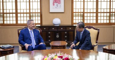 Foreign Minister Hakan Fidan met with South Korean Foreign Minister Cho Hyun during his visit to South Korea, Seoul, South Korea, June 4, 2026. (AA Photo)