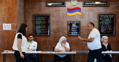 Armenians vote in the parliamentary election at a polling station, Yerevan, Armenia, June 7, 2026. (AFP Photo)