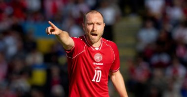 Denmark's Christian Eriksen during the International Friendly match against Ukraine, Odense, Denmark, June 7, 2026. (Reuters Photo)