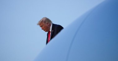U.S. President Donald Trump exits Air Force One at Morristown Airport in Morristown, New Jersey, U.S., June 5, 2026. (Reuters Photo)