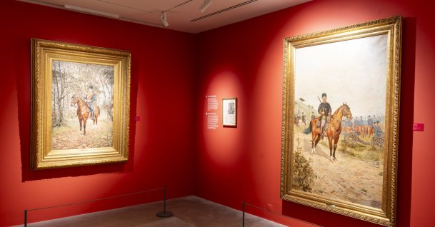 A general view of the exhibition “The Aesthetic Memory of Ottoman Modernization: The Art of Halil Paşa and the Artistic Milieu of the Period” at Pera Museum, Istanbul, Türkiye. (Photo courtesy of Pera Museum)