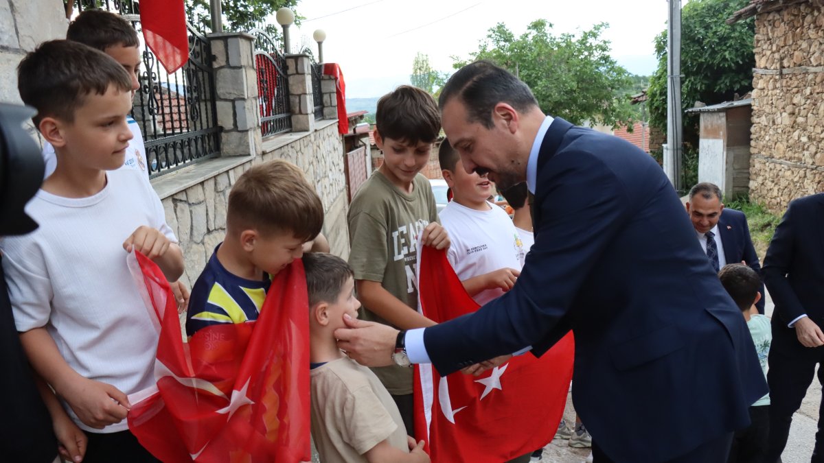 AK Party Deputy Chair and Head of Relations with Turkic States Kürşad Zorlu visits the village of Dolno Kolicani near Skopje as part of his official engagements, Skopje, North Macedonia, June 9, 2026. (AA Photo)