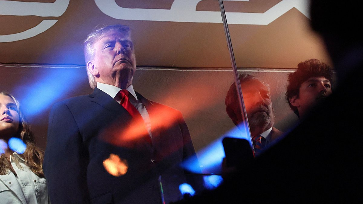 U.S. President Donald Trump watches the start of Game 3 of the NBA Finals between New York Knicks and San Antonio Spurs at Madison Square Garden, New York City, U.S., June 8, 2026. (AFP Photo)