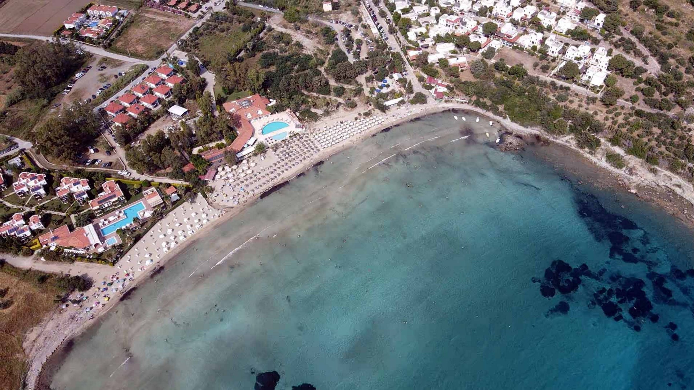 Vacationers enjoying the sea and coastline in Datça, a popular tourism destination, Muğla, Türkiye, May 27, 2026. (AA Photo)